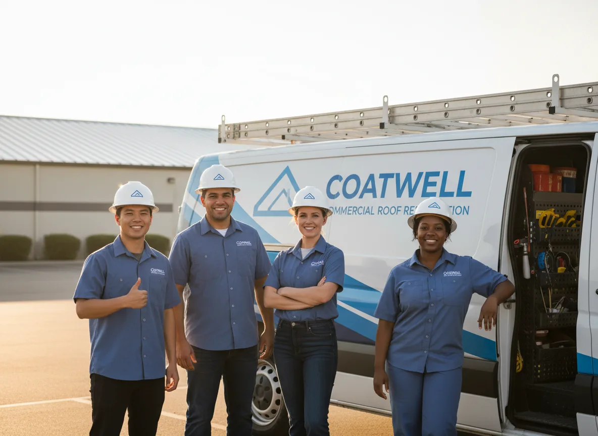 Commercial roof coating company in Almond, WI